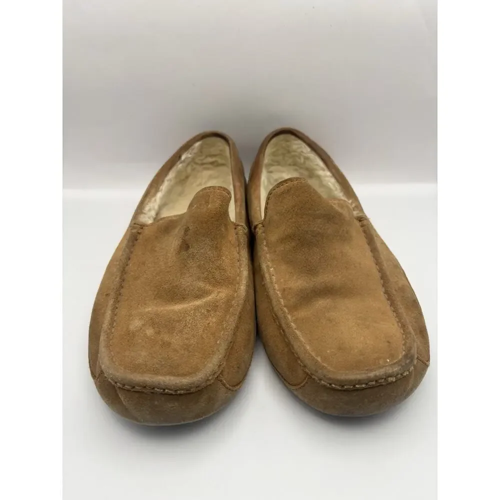 Ugg Ascot Brown Suede Slippers Men Size 10